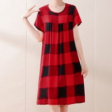 에이홉 여성용 대형 사이즈 잠옷 원피스