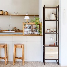 CASAMARU Leah 抽屜式層架, 2層, 米色