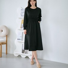 구디프 여성용 컴포트 허리 밴딩 맨투맨 코튼 원피스 빅사이즈 포함