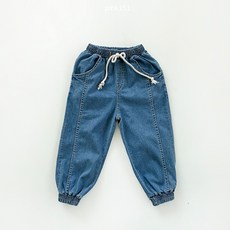 兒童合身 2 色日常慢跑牛仔褲
