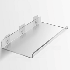 Younco 壓克力免鑽孔牆壁置物架, 1層, 透明