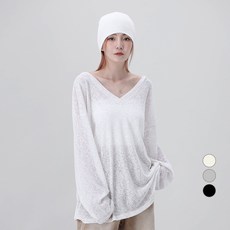 Awesome Around 女式 Yeori Yeori V 領修身長袖 T 卹