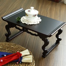 漆器多用途茶點桌 大, 黑色