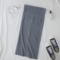 에어홉 임산부 솔리드 롱스커트