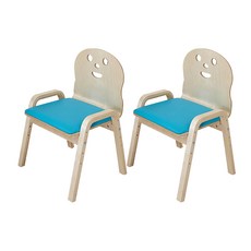 DHOLIC 孩童木製高度可調式椅子, 藍色
