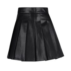 luxgolf 女款人造皮革百褶裙 MDG2W103W