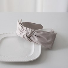 바비수 handmade 베릴 레더 리본 헤어밴드