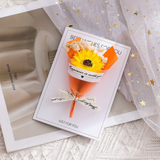 힘룸 카드장식 미니 꽃다발, 스타일 11, 1개