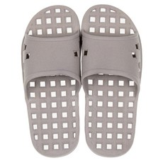 SHABATH 方格排水浴室拖鞋, 寬腳板適用, 輕便柔軟, 防滑, 27cm, 棕色, 1雙