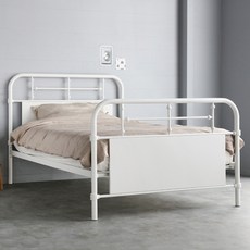 마켓비 PLETTA 침대 100200 KS1007BD/1 프레임 단품 방문설치, 에그화이트