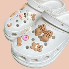 洞洞鞋配件鞋扣 棕色小熊款