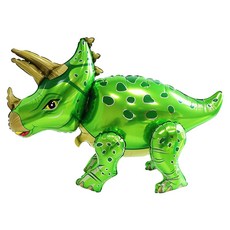 Alida 3D立體三角龍鋁箔氣球, 綠色, 1個