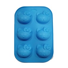 6格Hello Kitty肥皂DIY模具 3入, 隨機發貨