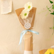 Scent Basket Simply Gerbera 人造嫁接花束 M, 白色, 1個