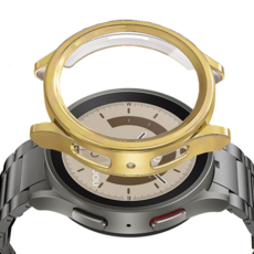 리아몬트 갤럭시워치 풀커버 보호 케이스, 골드, 1개