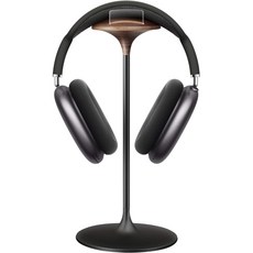 심플리지 우드 받침 헤드셋 스탠드 거치대, 블랙