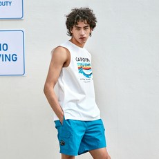 LAZYBEE 男款涼感空氣輕薄寬鬆罩衫無袖+短褲套裝