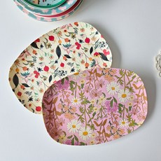 Rice 嬰兒設計托盤 2件套, 紅色水果、粉紅色雛菊, 1組