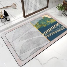 위더홈 레트로 럭셔리 테마 논슬립 매트, 믹스, 1개