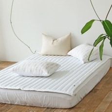 누블 시원한 스탠다드 듀라론 냉감 미끄럼방지 고정밴드 여름패드, 화이트, 쿨매트