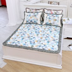 모니카 순면 광목 패드 카페트, 블루