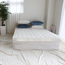 high class bedding 單色防滑超細纖維保潔墊, 奶油象牙白