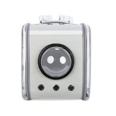 리스펫 반려동물 이동 투명 멀티 백팩, 그레이, 1개