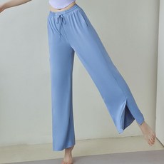 마켓피아 여성용 필라테스 요가복 트임 편한 와이드 바지