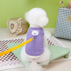 쿠펫츠 강아지 스킨핏 후리스, 퍼플, 1개