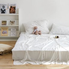 ARPEGGIO BASIC 圖案設計涼感單層被, 涼感熊 棕色