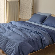 BAZAAR 柔軟莫代爾棉被套, 深藍色