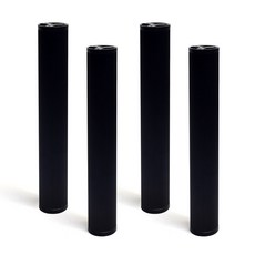 把手世界 鋁製傢俱腳A 300mm 4入, 黑色, 4個