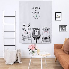 노르딕 애니멀 찍찍이 암막커튼