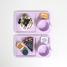 Awaken Sense 馬卡龍早午餐 2件組, 紫丁香紫, 2套