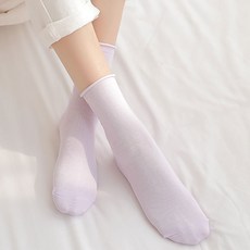 孕婦粉彩襪 紫色, 3雙