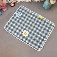 DAYSOY 貓咪可愛四季坐墊, 1個, 02 格紋花朵