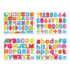 PLAYMAX The Genius 橡膠磁鐵 字母篇 磁性拼圖 4件組, 1套