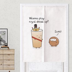 北歐風質感印花門簾 L116, 4型