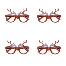 PARTYSHOW 可愛魯道夫眼鏡, 混合顏色, 4個