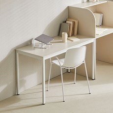 장인가구 토모 일자형 철제 책상 테이블 1200, 아이보리