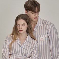 HUWA HUWA 復古長袖情侶睡衣上下套裝