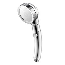 浴室用增壓蓮蓬頭, 1個, 銀色