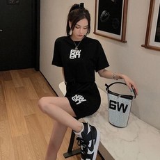 PEONIST 休閒短版短袖短褲套裝