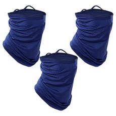 INCONTRO 防曬運動面罩, 深藍色 細線款, 3件