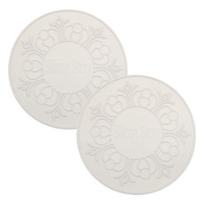SiliconStory 白金矽膠電磁爐保護墊 25cm, 2個, 白色