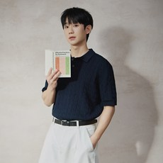 마인드브릿지 남성용 케이블 카라반팔니트 MZKT3123