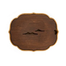 青白園竹製復古茶盤, 山, 1個