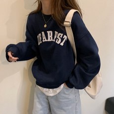 Sante 女款寬鬆版字母圓領大學T恤