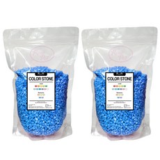 로라펫 수족관 장식 형광 스톤 파우치, 형광 파랑, 2개