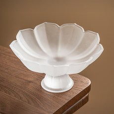 美式公路風霧面花苞高腳甜點水果盤 HR2021, 透明, 1個